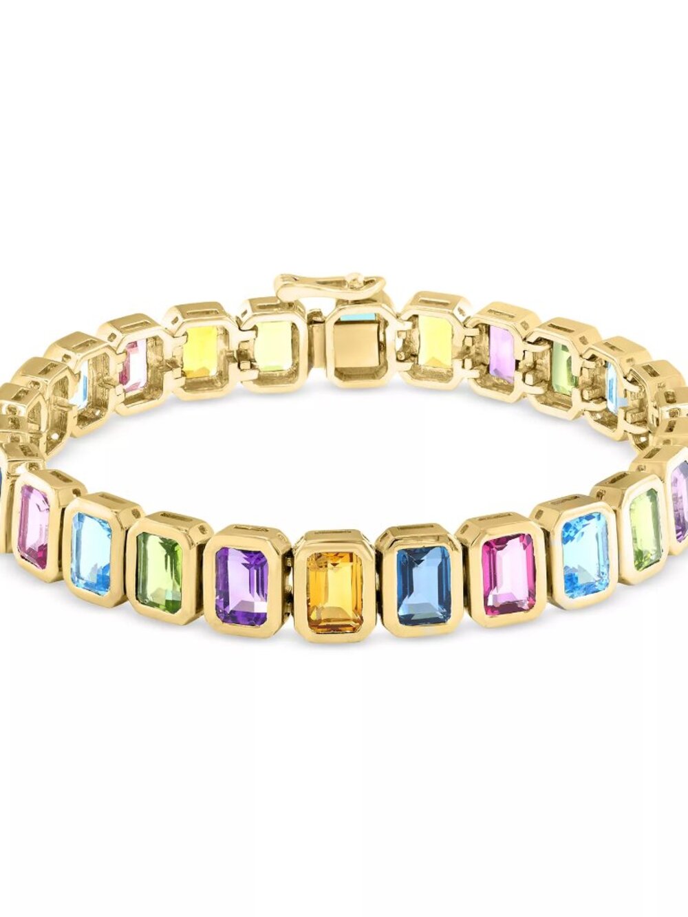 EFFY® Multi-Gemstone Flex Bracelet (25-1/2 ct. t.w.) in 14k Gold-Plated Silver - Picture 2 of 3